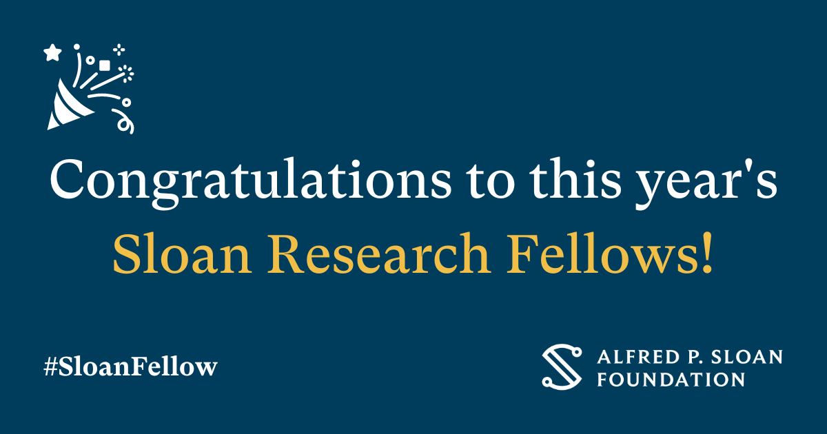 Group’s Work Selected For A 2023 Sloan Research Fellowship! – Welsher ...